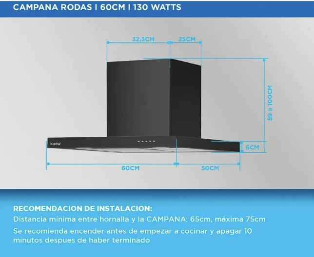 Campana Rodas 60 Negro 6