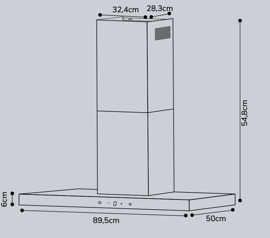 Campana Rodas 90 Digital Negro 2