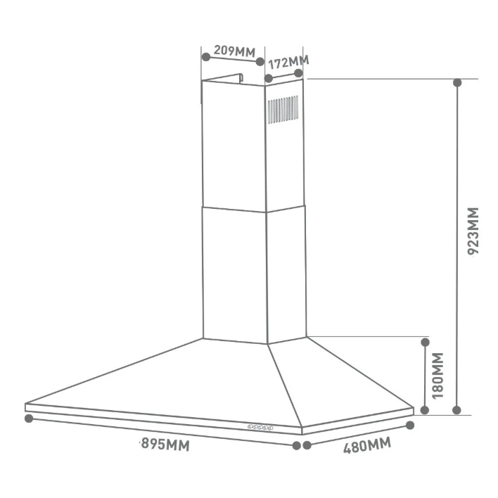 Campana Creta 90 Cromo 2