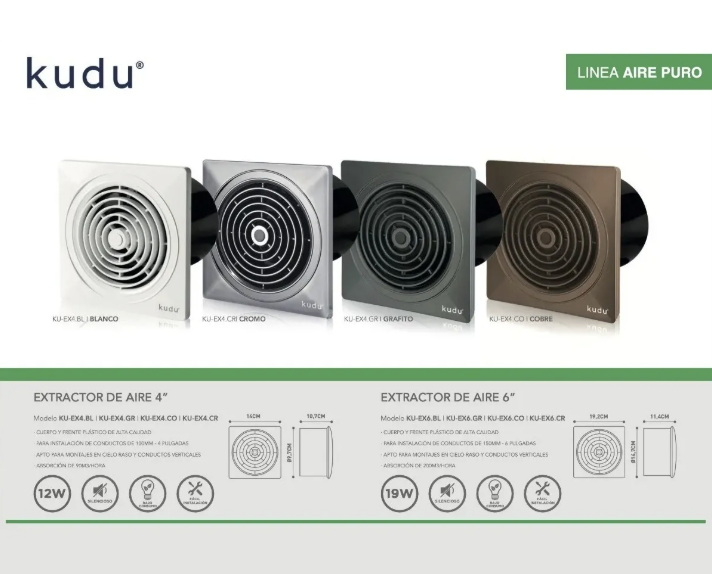 Extractor 6" Cromo 3