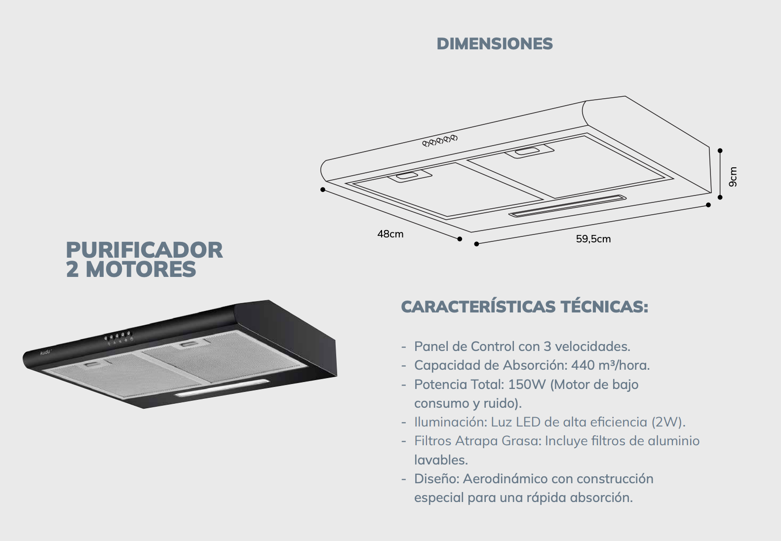 Purificador 2 Motores Blanco 2