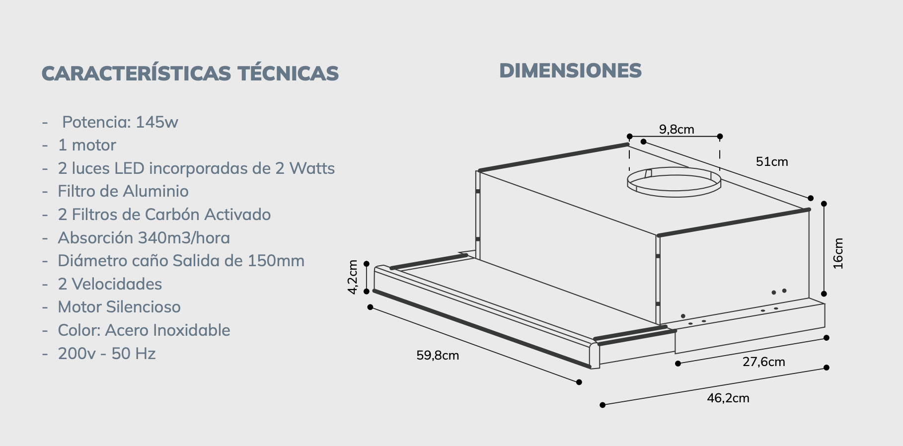 Purificador Extensible Negro 3