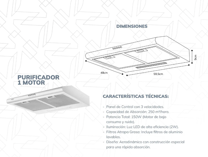 Purificador 1 Motor Blanco 2